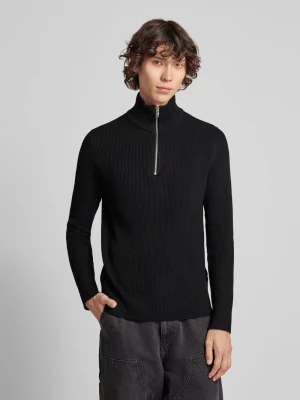 Sweter z dzianiny z kołnierzem model ‘PERFECT’ jack & jones