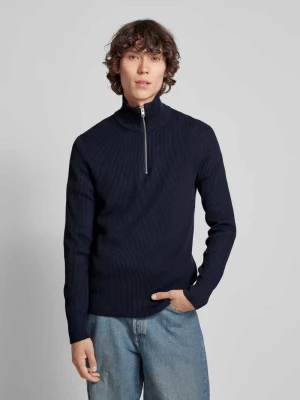 Sweter z dzianiny z kołnierzem model ‘PERFECT’ jack & jones