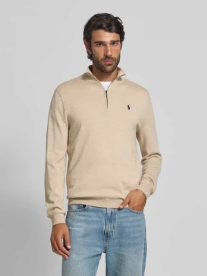 Sweter z dzianiny z kołnierzem Polo Ralph Lauren