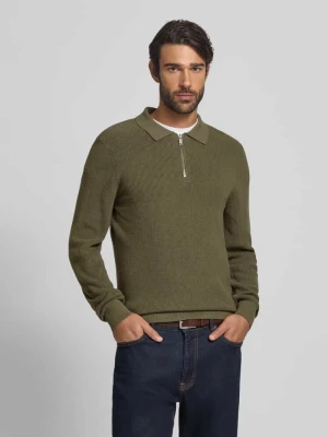 Sweter z dzianiny z kołnierzem z połami MCNEAL
