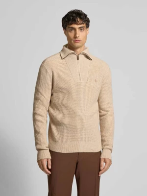 Sweter z dzianiny z kołnierzem zapinanym i wyhaftowanym logo Polo Ralph Lauren