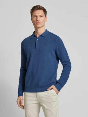 Sweter z dzianiny z kołnierzykiem polo Barbour