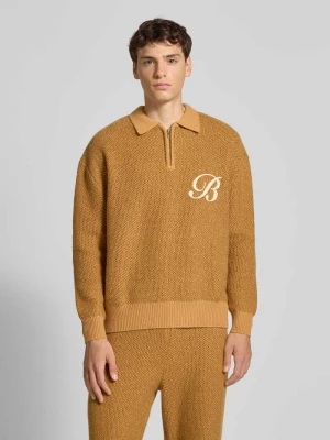 Sweter z dzianiny z kołnierzykiem polo BLKVIS