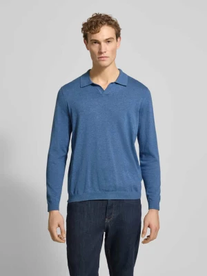 Sweter z dzianiny z kołnierzykiem polo Christian Berg Men