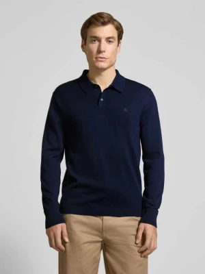 Sweter z dzianiny z kołnierzykiem polo CK Calvin Klein