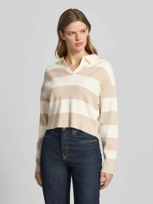 Sweter z dzianiny z kołnierzykiem polo Guess Jeans