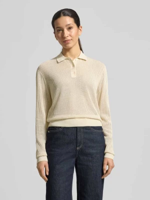 Sweter z dzianiny z kołnierzykiem polo i listwą guzikową JAKE*S STUDIO WOMAN