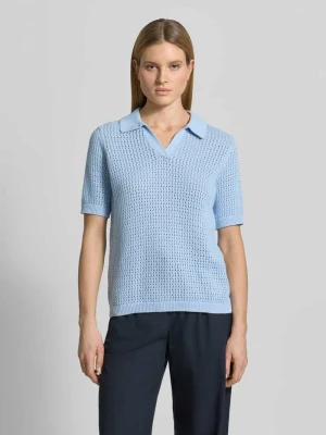 Sweter z dzianiny z kołnierzykiem polo i rękawem o dł. 1/2 model 'DENEFA' Soyaconcept