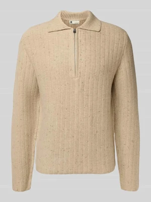 Sweter z dzianiny z kołnierzykiem polo i zamkiem błyskawicznym G-Star Raw