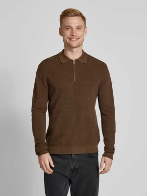 Sweter z dzianiny z kołnierzykiem polo Jack & Jones Premium
