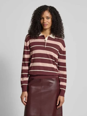 Sweter z dzianiny z kołnierzykiem polo Jake*s Collection