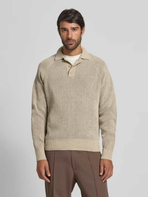Sweter z dzianiny z kołnierzykiem polo JAKE*S STUDIO MEN