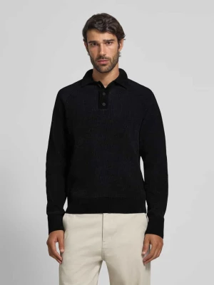 Sweter z dzianiny z kołnierzykiem polo JAKE*S STUDIO MEN