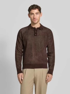 Sweter z dzianiny z kołnierzykiem polo JAKE*S STUDIO MEN