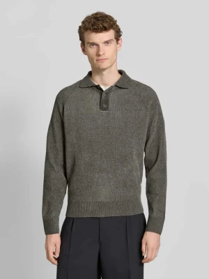 Sweter z dzianiny z kołnierzykiem polo JAKE*S STUDIO MEN