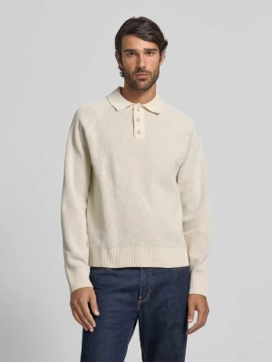 Sweter z dzianiny z kołnierzykiem polo JAKE*S STUDIO MEN