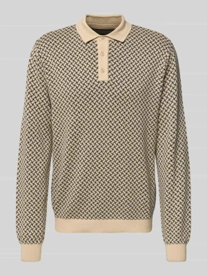 Sweter z dzianiny z kołnierzykiem polo model ‘BAO POLO KNIT’ Blend
