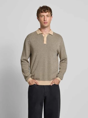 Sweter z dzianiny z kołnierzykiem polo model ‘BAO POLO KNIT’ Blend