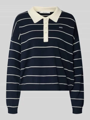 Sweter z dzianiny z kołnierzykiem polo model ‘taige’ Gestuz