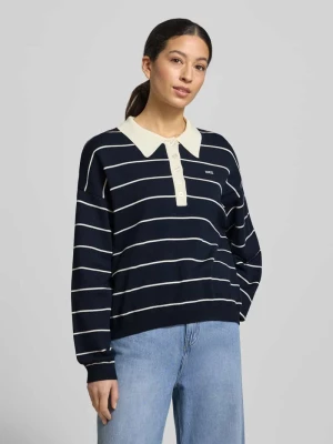 Sweter z dzianiny z kołnierzykiem polo model ‘taige’ Gestuz