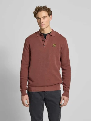 Sweter z dzianiny z kołnierzykiem polo PME Legend
