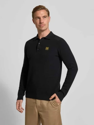 Sweter z dzianiny z kołnierzykiem polo PME Legend