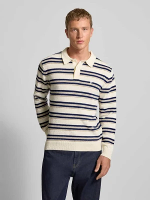Sweter z dzianiny z kołnierzykiem polo z efektem bouclé REVIEW