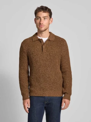 Sweter z dzianiny z kołnierzykiem typu kent JAKE*S STUDIO MEN