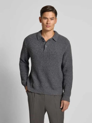 Sweter z dzianiny z kołnierzykiem typu kent JAKE*S STUDIO MEN