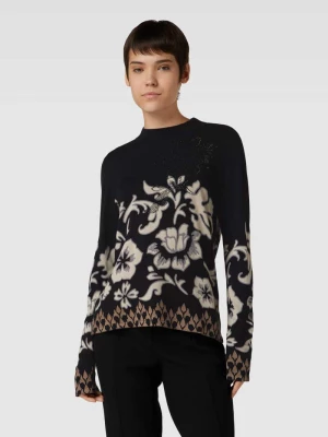 Sweter z dzianiny z kwiatowym wzorem Betty Barclay