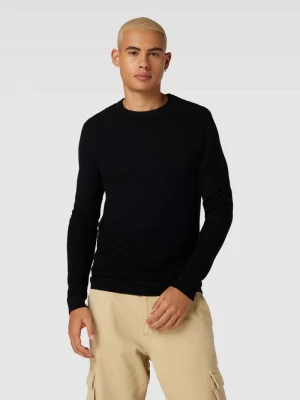 Sweter z dzianiny z lekko fakturowanym wzorem model ‘WILLIAM’ jack & jones
