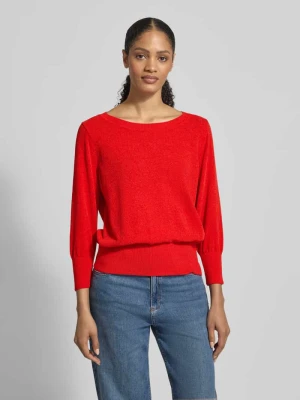 Sweter z dzianiny z letniej szenili z rękawem o dł. 3/4 monari