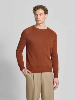 Sweter z dzianiny z mieszanka bawełny i kaszmiru z okrągły dekolt GRAN SASSO