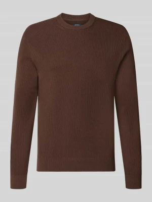 sweter z dzianiny z mieszanka bawełny w kroju regular fit MCNEAL Błotnisty