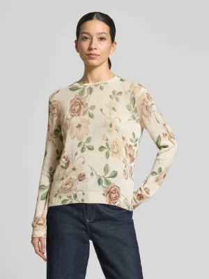 sweter z dzianiny z mieszanka lnu z dodatek wiskozy Jake*s Écru