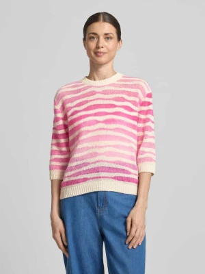 Sweter z dzianiny z mieszanką moheru z rękawem 3/4 Rich & Royal