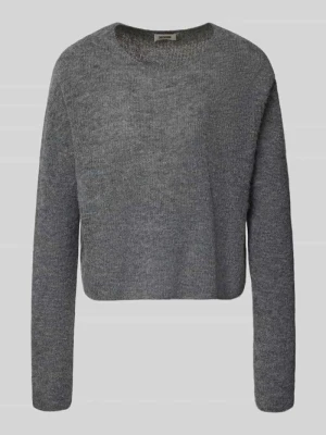 Sweter z dzianiny z mieszanka wełny z alpaki model 'MENY' Drykorn Ciemnoszary