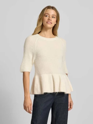 sweter z dzianiny z mieszanka wełny z alpaki model 'Thora' MOS MOSH