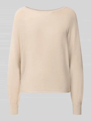 Sweter z dzianiny z mieszanka wiskozy comma Piaskowy