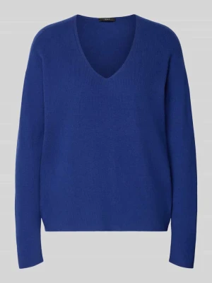 Sweter z dzianiny z mieszanka wiskozy model 'FREYJA' Oui Królewski niebieski