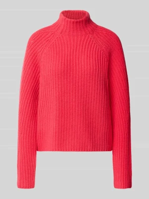 Sweter z dzianiny z mieszanki bawełny i kaszmiru model 'LONA' 0039 italy Mocnoróżowy