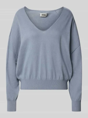 Sweter z dzianiny z mieszanki bawełny i kaszmiru model ‘RISORY’ drykorn