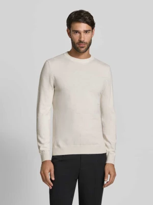 Sweter z dzianiny z mieszanki bawełny i kaszmiru z okrągłym dekoltem MCNEAL