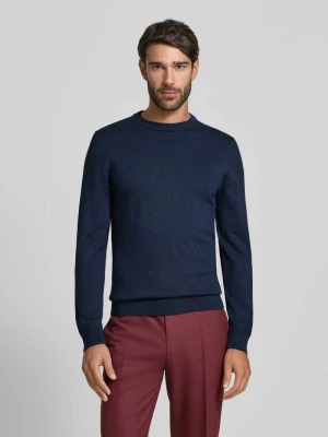 Sweter z dzianiny z mieszanki bawełny i kaszmiru z okrągłym dekoltem MCNEAL