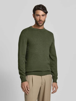 Sweter z dzianiny z mieszanki bawełny i kaszmiru z okrągłym dekoltem MCNEAL