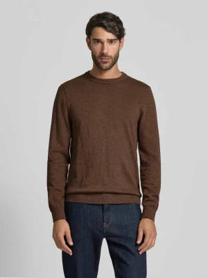 Sweter z dzianiny z mieszanki bawełny i kaszmiru z okrągłym dekoltem MCNEAL