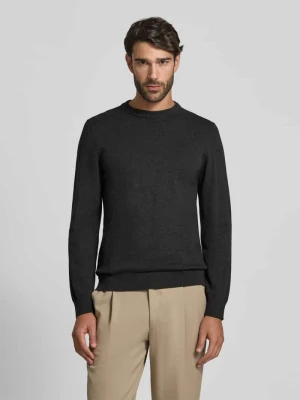 Sweter z dzianiny z mieszanki bawełny i kaszmiru z okrągłym dekoltem MCNEAL