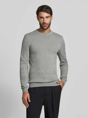 Sweter z dzianiny z mieszanki bawełny i kaszmiru z okrągłym dekoltem MCNEAL