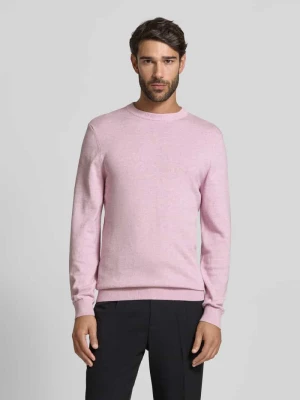 Sweter z dzianiny z mieszanki bawełny i kaszmiru z okrągłym dekoltem MCNEAL