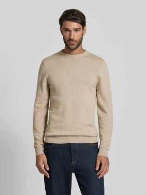 Sweter z dzianiny z mieszanki bawełny i kaszmiru z okrągłym dekoltem MCNEAL